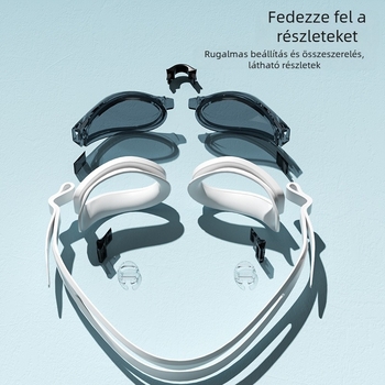 RESHEIR Anti-Fog búvár- és úszószemüveg felnőtteknek, PC lencsékkel, myopia-kompatibilis, szemvédelem