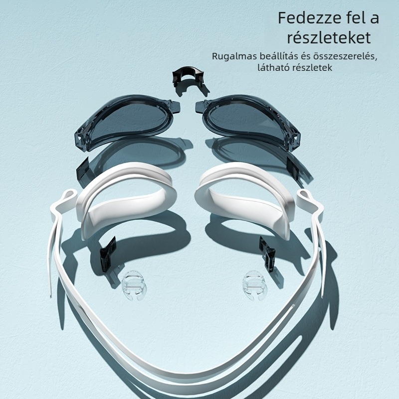 RESHEIR Anti-Fog búvár- és úszószemüveg felnőtteknek, PC lencsékkel, myopia-kompatibilis, szemvédelem