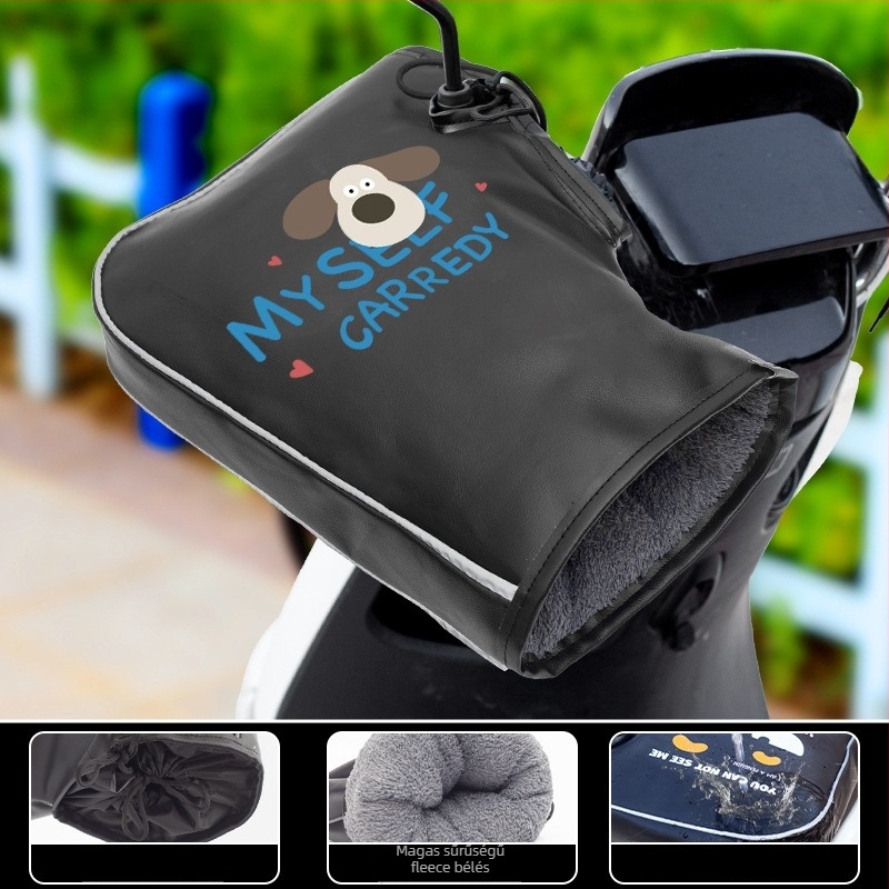 Téli PU kerékpáros kesztyűk, uniszex, felnőttek