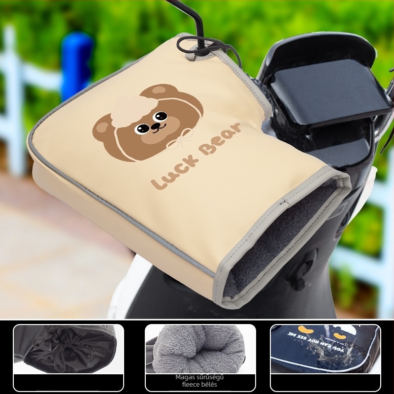 Téli PU kerékpáros kesztyűk, uniszex, felnőttek