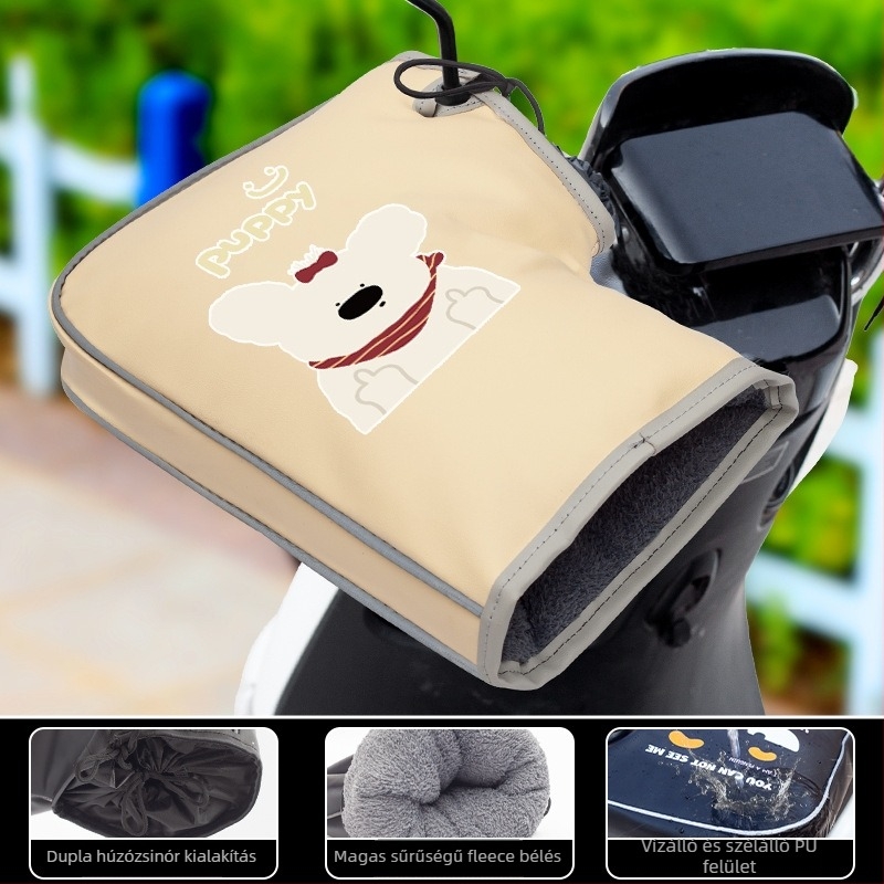 Téli PU kerékpáros kesztyűk, uniszex, felnőttek