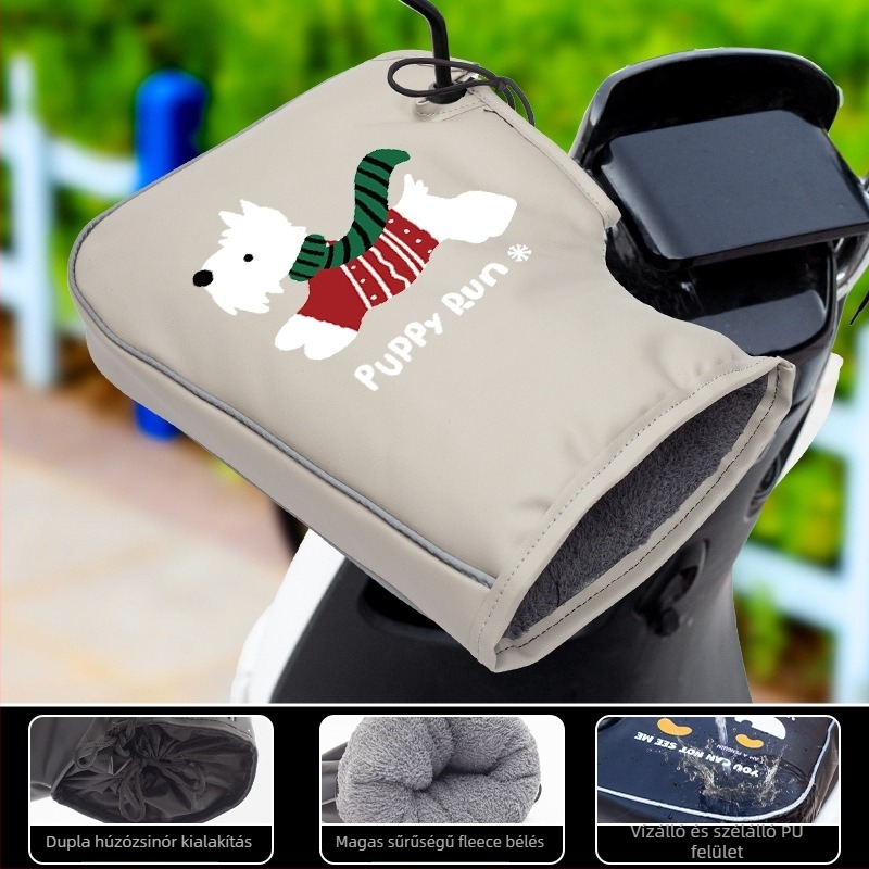 Téli PU kerékpáros kesztyűk, uniszex, felnőttek