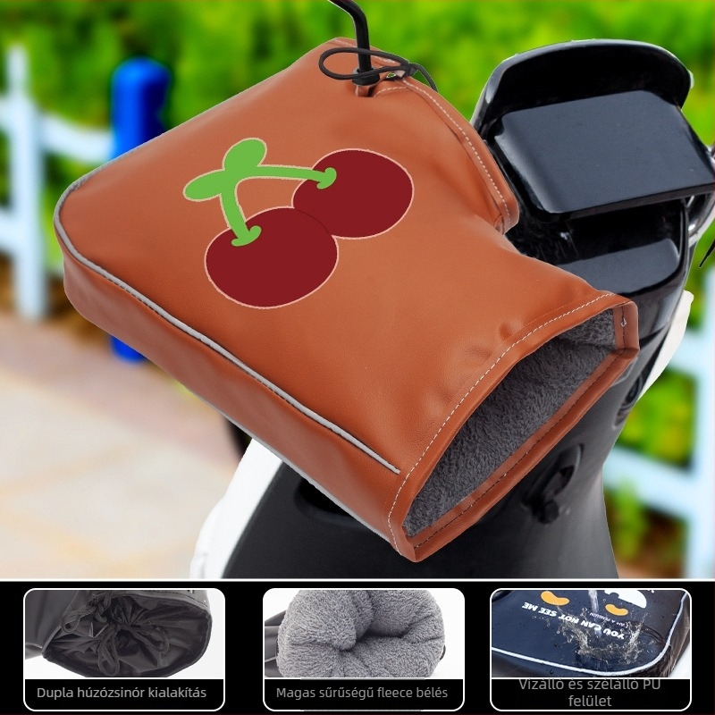 Téli PU kerékpáros kesztyűk, uniszex, felnőttek