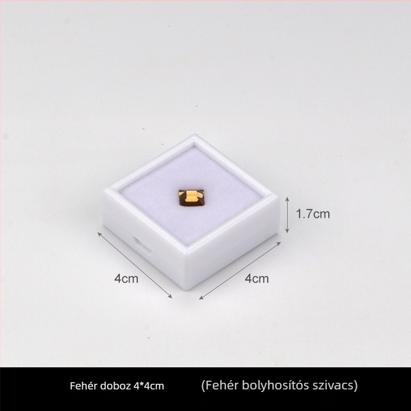 Ékszer kiállító doboz, átlátszó műanyag, porálló, 1 szint