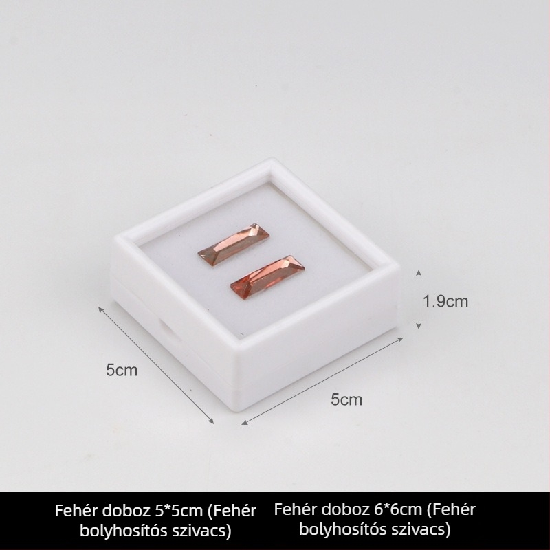 Ékszer kiállító doboz, átlátszó műanyag, porálló, 1 szint