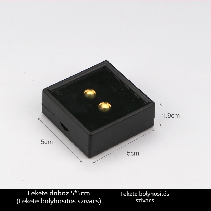 Ékszer kiállító doboz, átlátszó műanyag, porálló, 1 szint