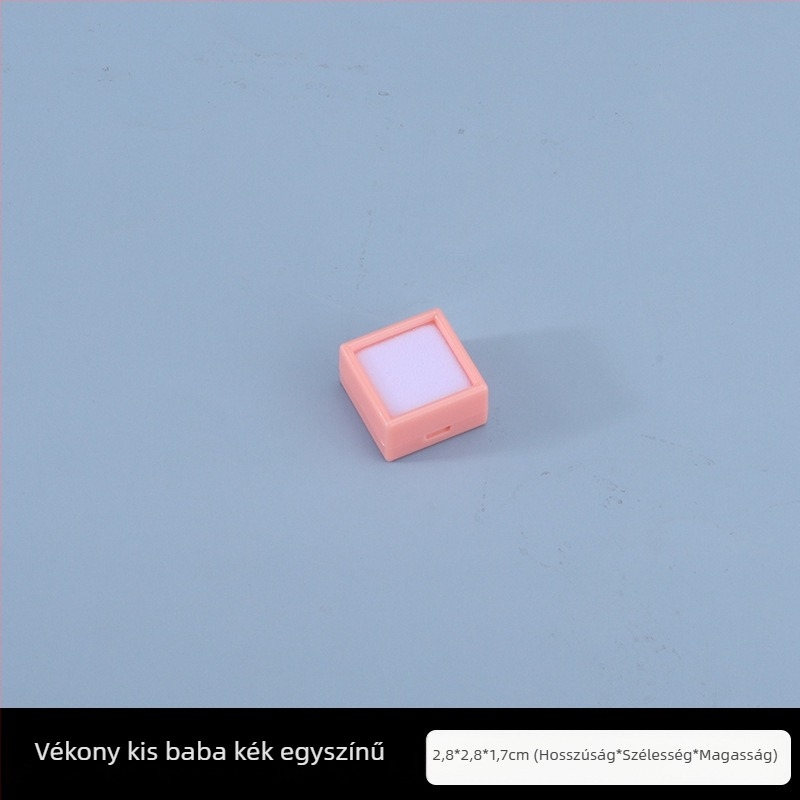 Ékszer kiállító doboz, átlátszó műanyag, porálló, 1 szint