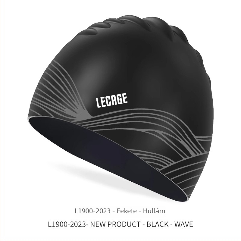 Úszósapka, szilikon, vízálló, hosszú hajhoz, felnőtteknek