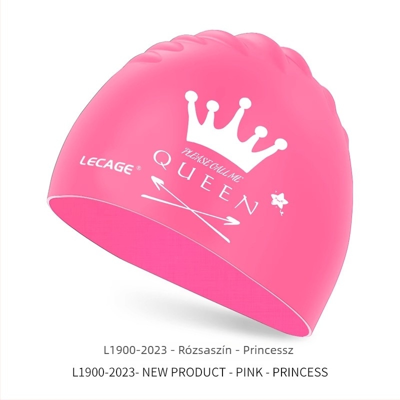 Úszósapka, szilikon, vízálló, hosszú hajhoz, felnőtteknek