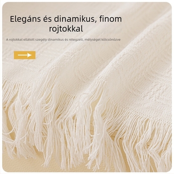 Krémszínű poliészter kanapéhuzat, univerzális minden évszakra, teljes lefedettség.