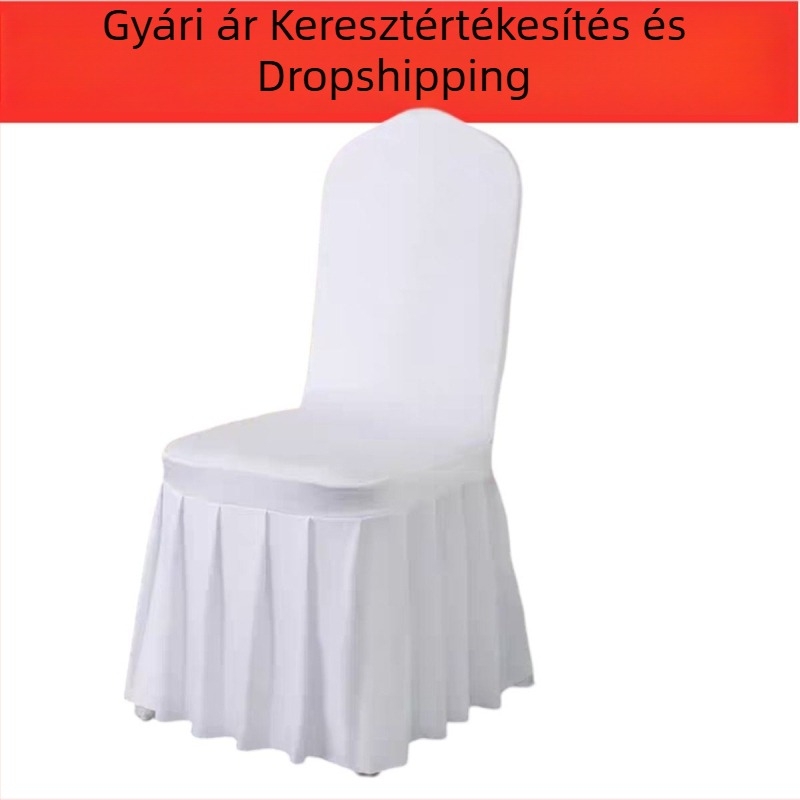 Székfedő – poliészter, téglalap alakú, vízálló, csúszásmentes, kopásálló – esküvői stílus