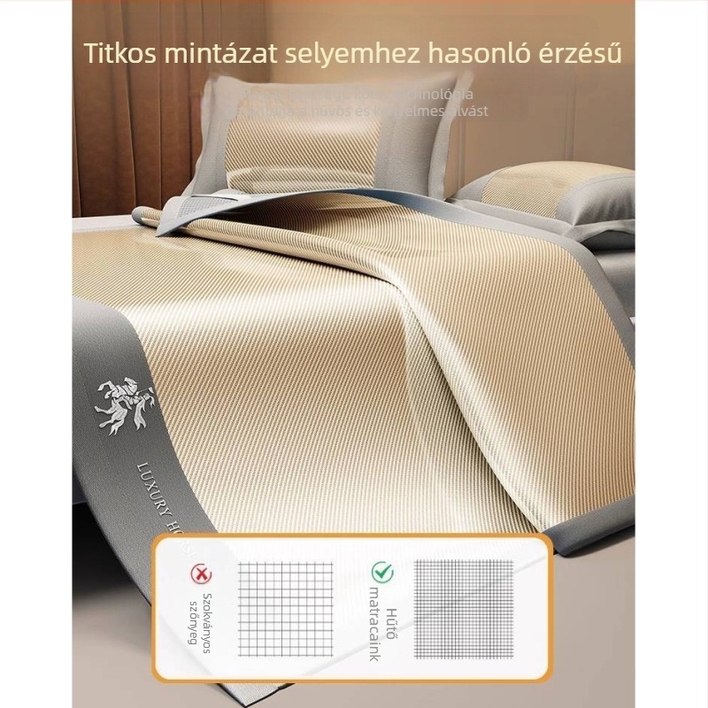 Viskóz rostból készült ágymatrac ice silk bevonattal, modern letisztult stílus, ice silk mat, minősített termék