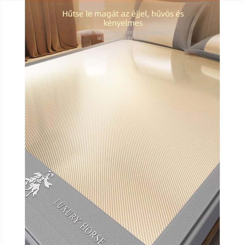 Viskóz rostból készült ágymatrac ice silk bevonattal, modern letisztult stílus, ice silk mat, minősített termék