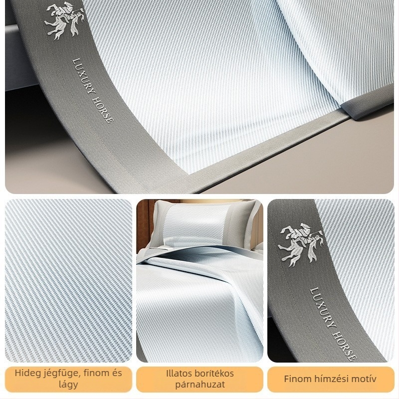 Viskóz rostból készült ágymatrac ice silk bevonattal, modern letisztult stílus, ice silk mat, minősített termék