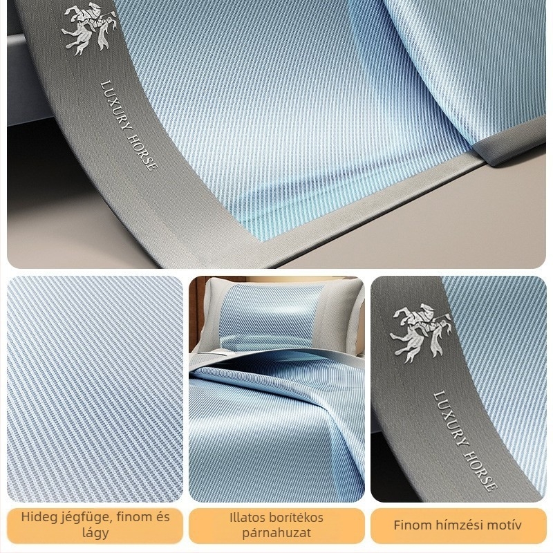 Viskóz rostból készült ágymatrac ice silk bevonattal, modern letisztult stílus, ice silk mat, minősített termék