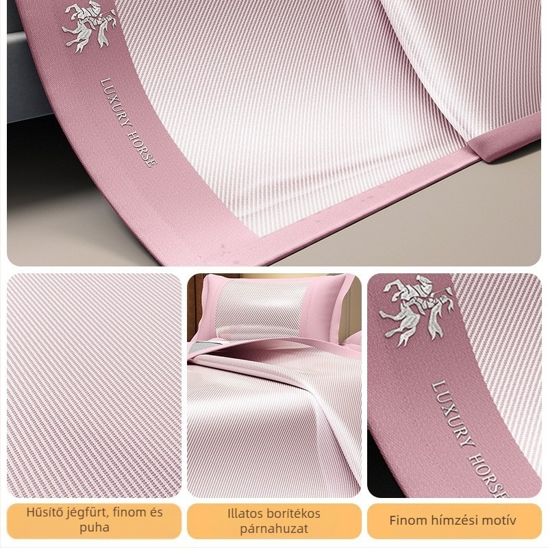 Viskóz rostból készült ágymatrac ice silk bevonattal, modern letisztult stílus, ice silk mat, minősített termék