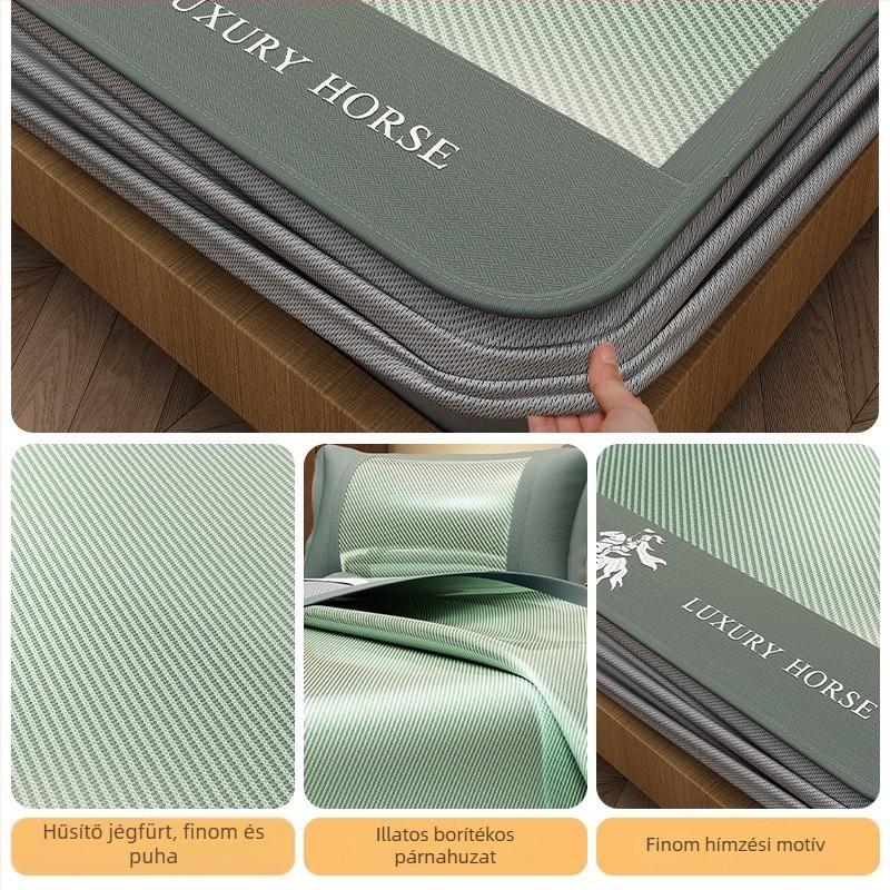 Viskóz rostból készült ágymatrac ice silk bevonattal, modern letisztult stílus, ice silk mat, minősített termék