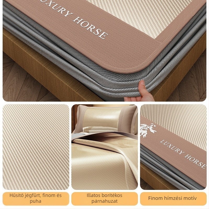 Viskóz rostból készült ágymatrac ice silk bevonattal, modern letisztult stílus, ice silk mat, minősített termék