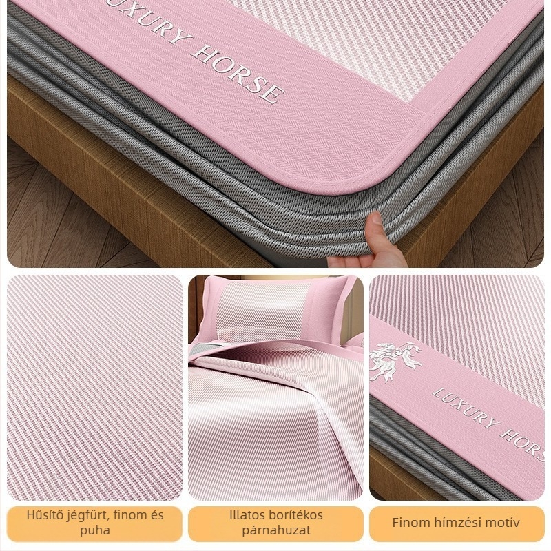 Viskóz rostból készült ágymatrac ice silk bevonattal, modern letisztult stílus, ice silk mat, minősített termék