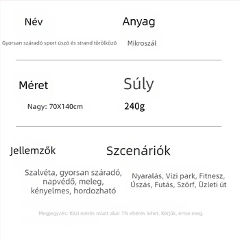 Strand törölköző, mikroszálas, nyomtatott, személyre szabható (200–300 g; 288d szál)
