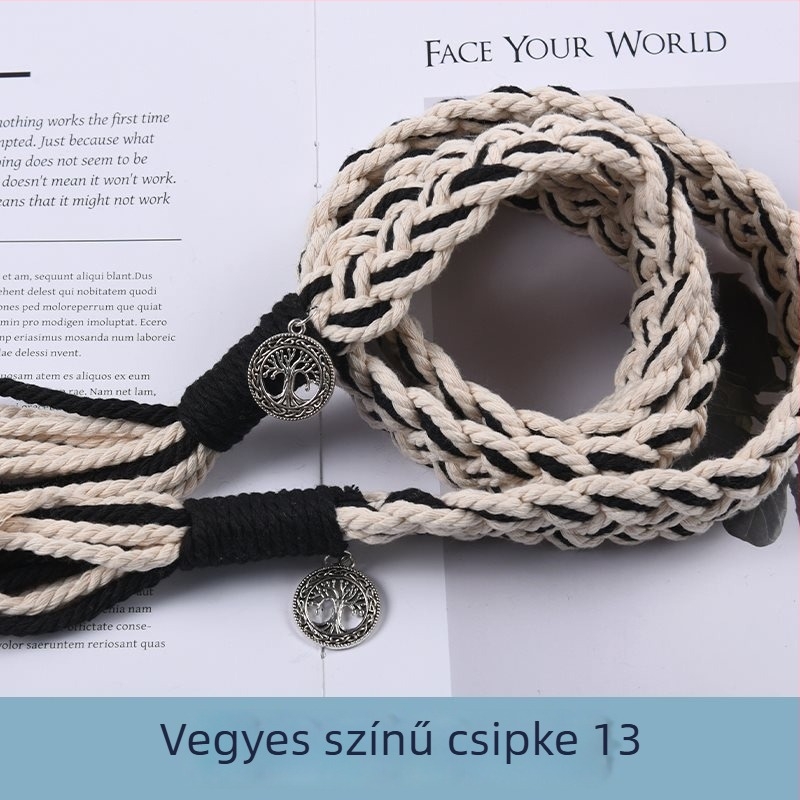 Függönyökhöz pántok tassellákkal, kézzel szőtt vastag kötélből, anyag: szövet, egyszerű, modern stílus