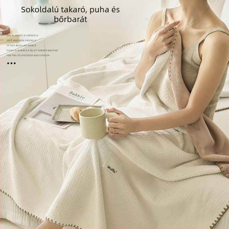 Törölköző pléd — pamut, 800–999 g, minden évszakban használható, modern minimalista stílus