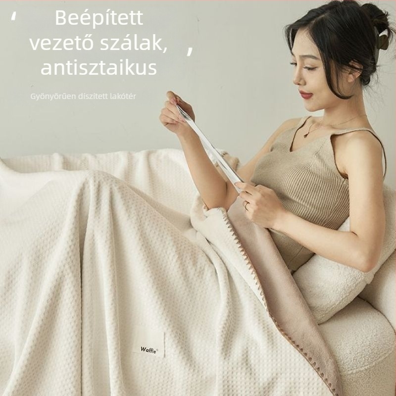 Törölköző pléd — pamut, 800–999 g, minden évszakban használható, modern minimalista stílus