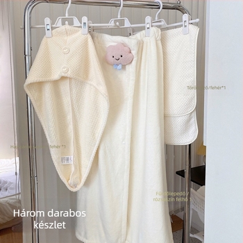 Pamut fürdőköntös mellkas körbefogó dizájn - gyorsan száradó, uniszex, nedvszívó, őszi használat