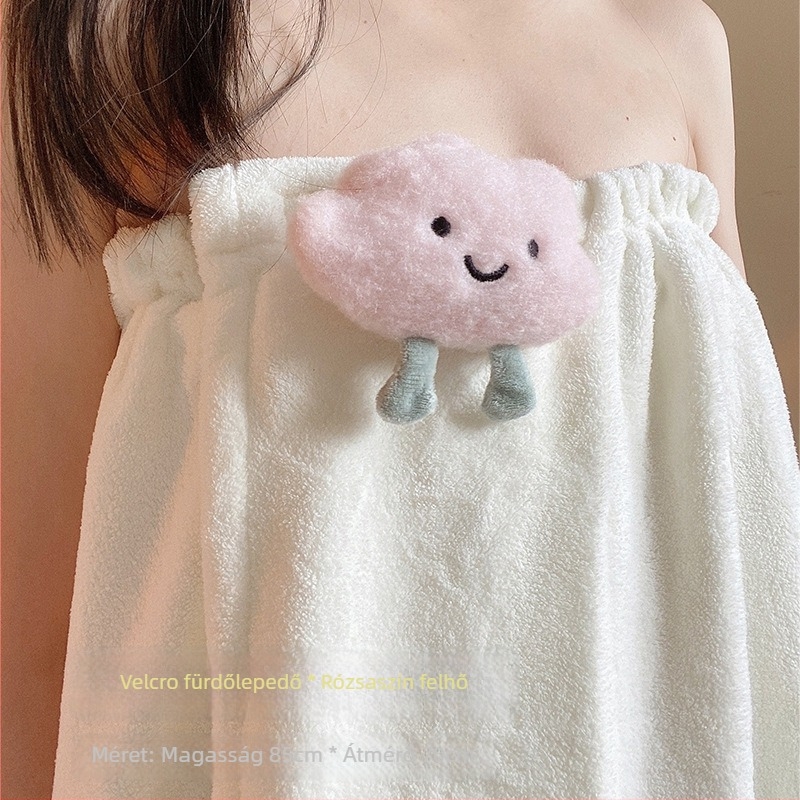 Pamut fürdőköntös mellkas körbefogó dizájn - gyorsan száradó, uniszex, nedvszívó, őszi használat