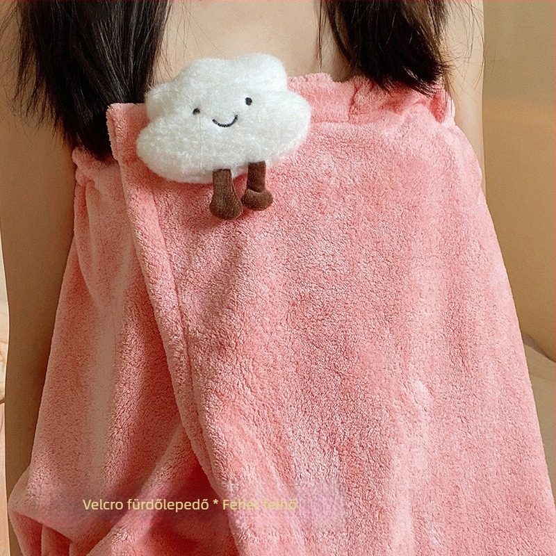 Pamut fürdőköntös mellkas körbefogó dizájn - gyorsan száradó, uniszex, nedvszívó, őszi használat