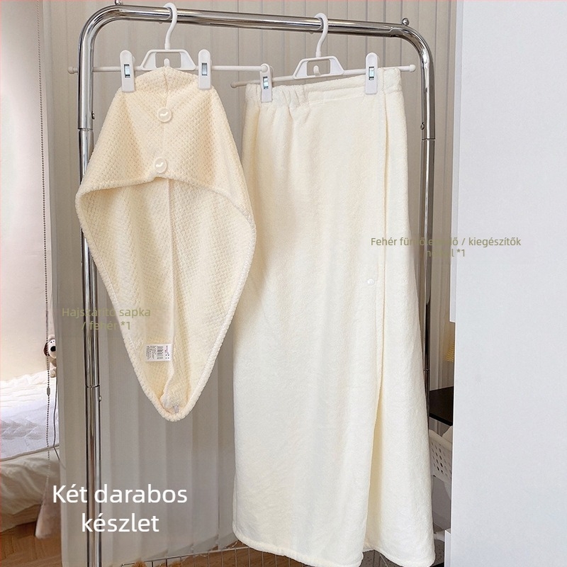 Pamut fürdőköntös mellkas körbefogó dizájn - gyorsan száradó, uniszex, nedvszívó, őszi használat