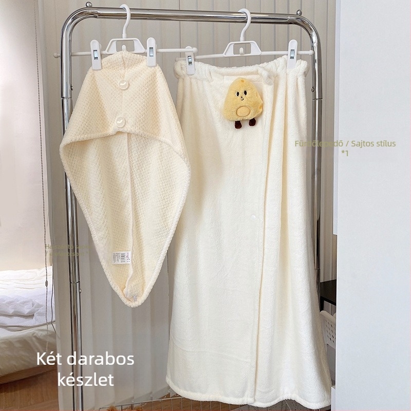 Pamut fürdőköntös mellkas körbefogó dizájn - gyorsan száradó, uniszex, nedvszívó, őszi használat