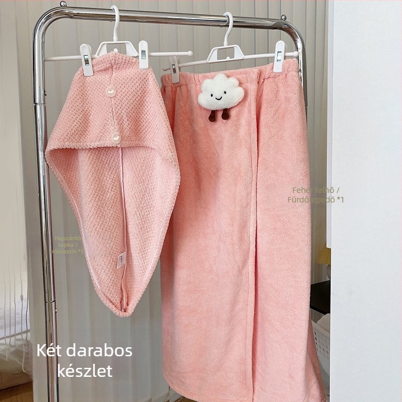 Pamut fürdőköntös mellkas körbefogó dizájn - gyorsan száradó, uniszex, nedvszívó, őszi használat