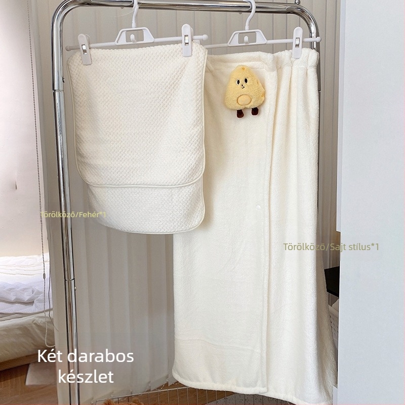 Pamut fürdőköntös mellkas körbefogó dizájn - gyorsan száradó, uniszex, nedvszívó, őszi használat