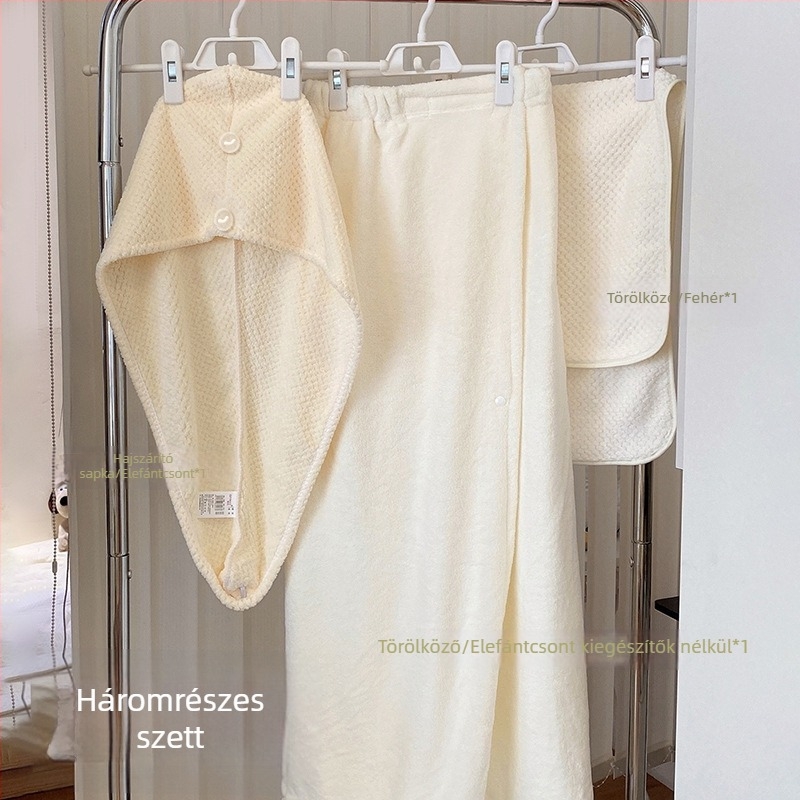 Pamut fürdőköntös mellkas körbefogó dizájn - gyorsan száradó, uniszex, nedvszívó, őszi használat