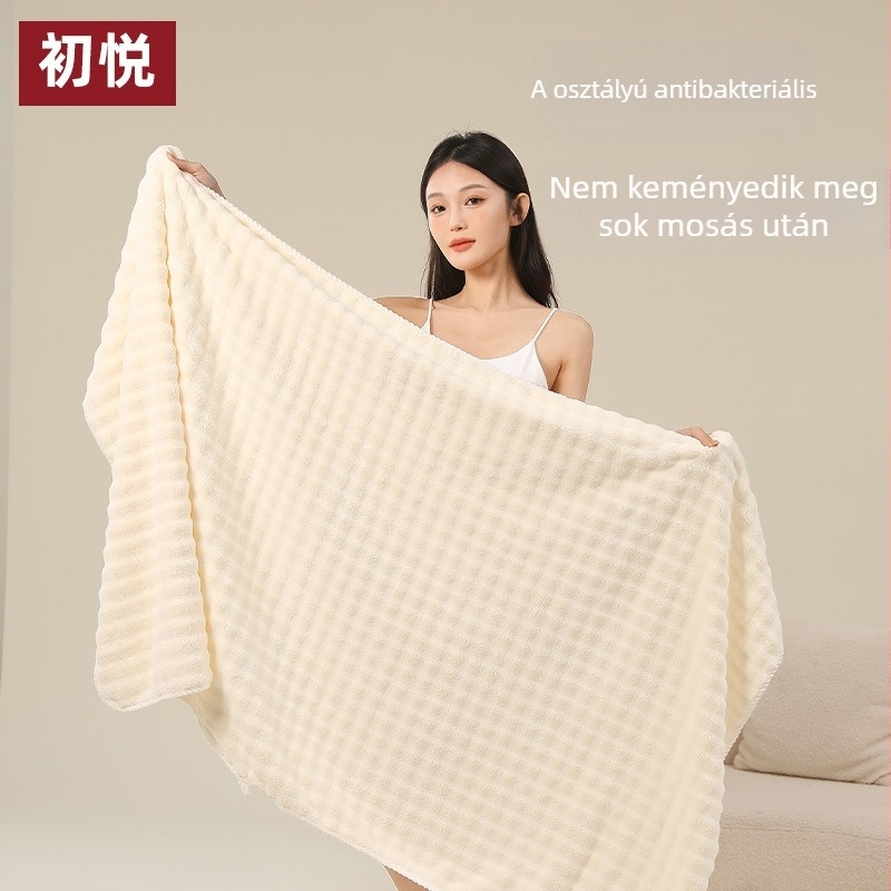 Bo Chu Hui korall fleece fürdőlepedő készlet, 3 db, 500 g+ tömeg, 150D szálak, sima szövés