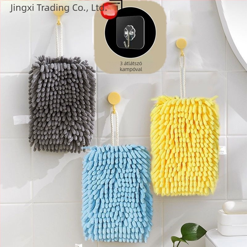 Chenille kéztörlő, Scenery márka, 200 g+, 60 szál, akasztóval