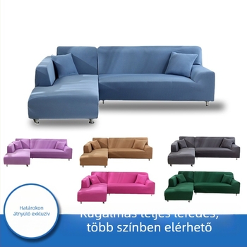 L alakú egyszínű kanapéhuzat, teljes lefedés, chaise-stílus, kompatibilis kombinált kanapéhoz; anyag: kémiai rost; fő összetevő tartalom: 95%