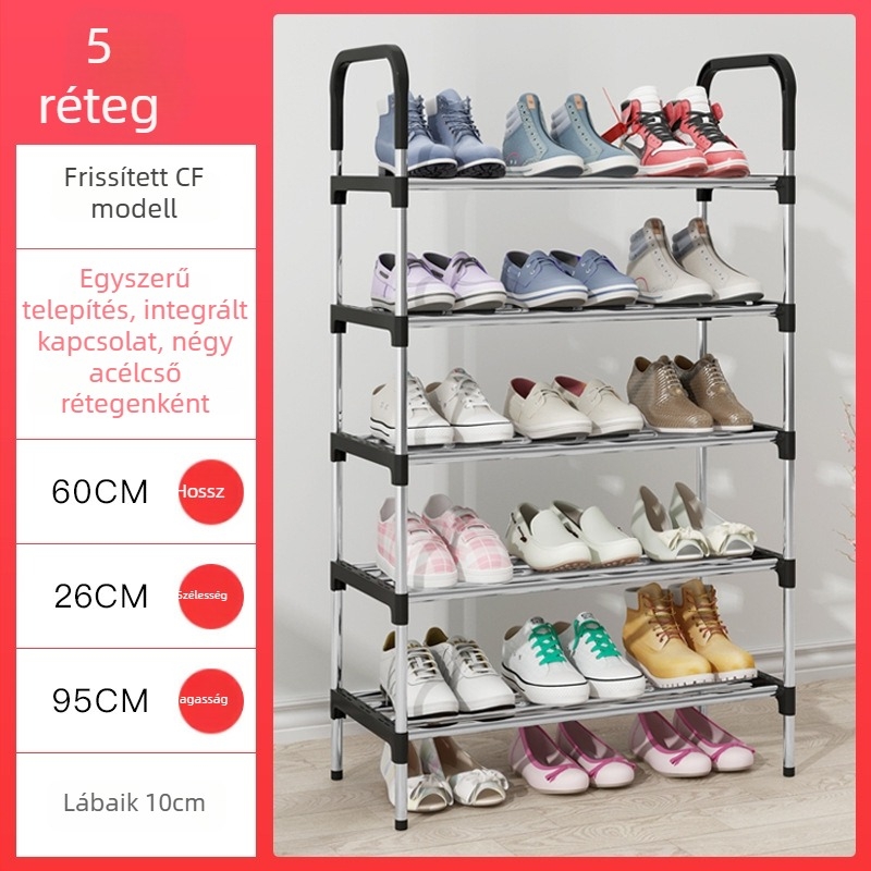 Cipőállvány, fémből, moduláris 2-7 szinttel, modell XXJ, márka Yaruifan, modern minimalista stílus