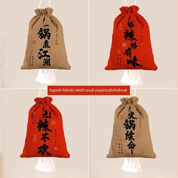 Húzókötéses szalvétatartó táska, kevert anyagú szövet, fő anyag poliészter 81–90%, téglalap alakú, digitális hőátviteli dizájn, testre szabható