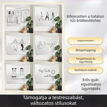 Testreszabható téglalap alakú falikárpit kollégiumi szobába — minimalist poliészter
