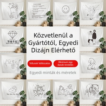 Testreszabható téglalap alakú falikárpit kollégiumi szobába — minimalist poliészter