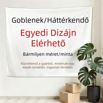 Testreszabható téglalap alakú falikárpit kollégiumi szobába — minimalist poliészter