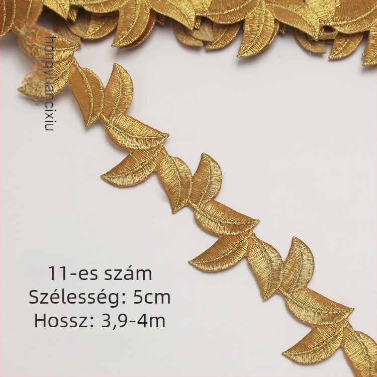 Hímzett csipkerész kostümkhöz – Anyag: hímző cérna, Mintázat: ókori kosztüm, Alkalmazás: sapkák, ruházat és otthoni dekoráció