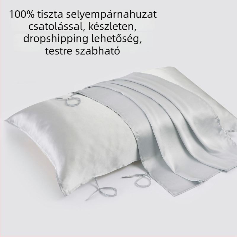 16 Momme 100% Mulberry selyem párnahuzat, modern minimalista stílus, szövéskód 4425028, digitális nyomtatás