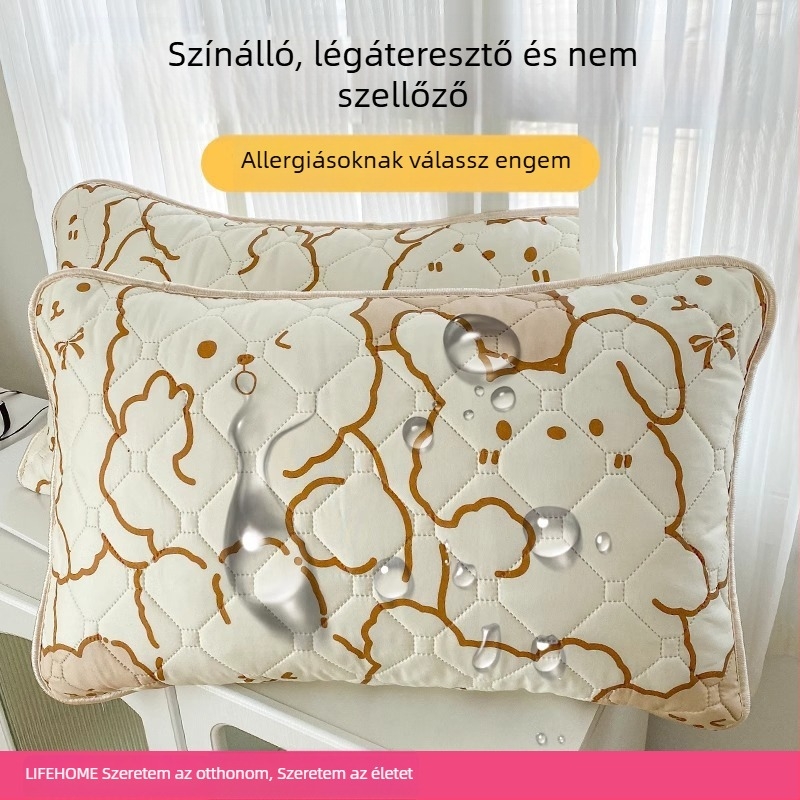 Pár párnahuzat, 100% poliészter, steppelt szövés, reaktív nyomtatás, 30 szálas szövet