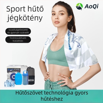 Sporttörölköző hímzett mintával, poliÉSészter, 160 g, 5–10 s nedvességfelszívás, logó nyomtatása elérhető