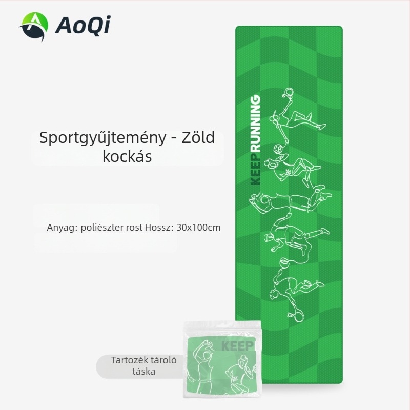 Sporttörölköző hímzett mintával, poliÉSészter, 160 g, 5–10 s nedvességfelszívás, logó nyomtatása elérhető