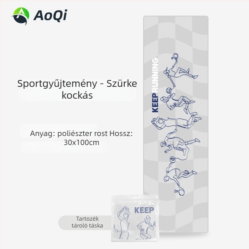 Sporttörölköző hímzett mintával, poliÉSészter, 160 g, 5–10 s nedvességfelszívás, logó nyomtatása elérhető