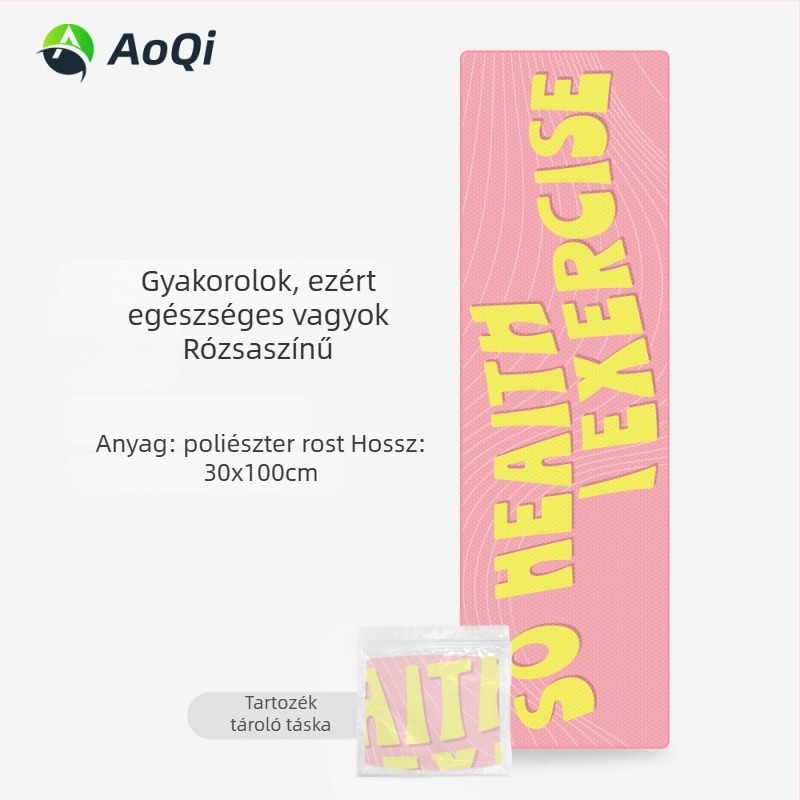 Sporttörölköző hímzett mintával, poliÉSészter, 160 g, 5–10 s nedvességfelszívás, logó nyomtatása elérhető